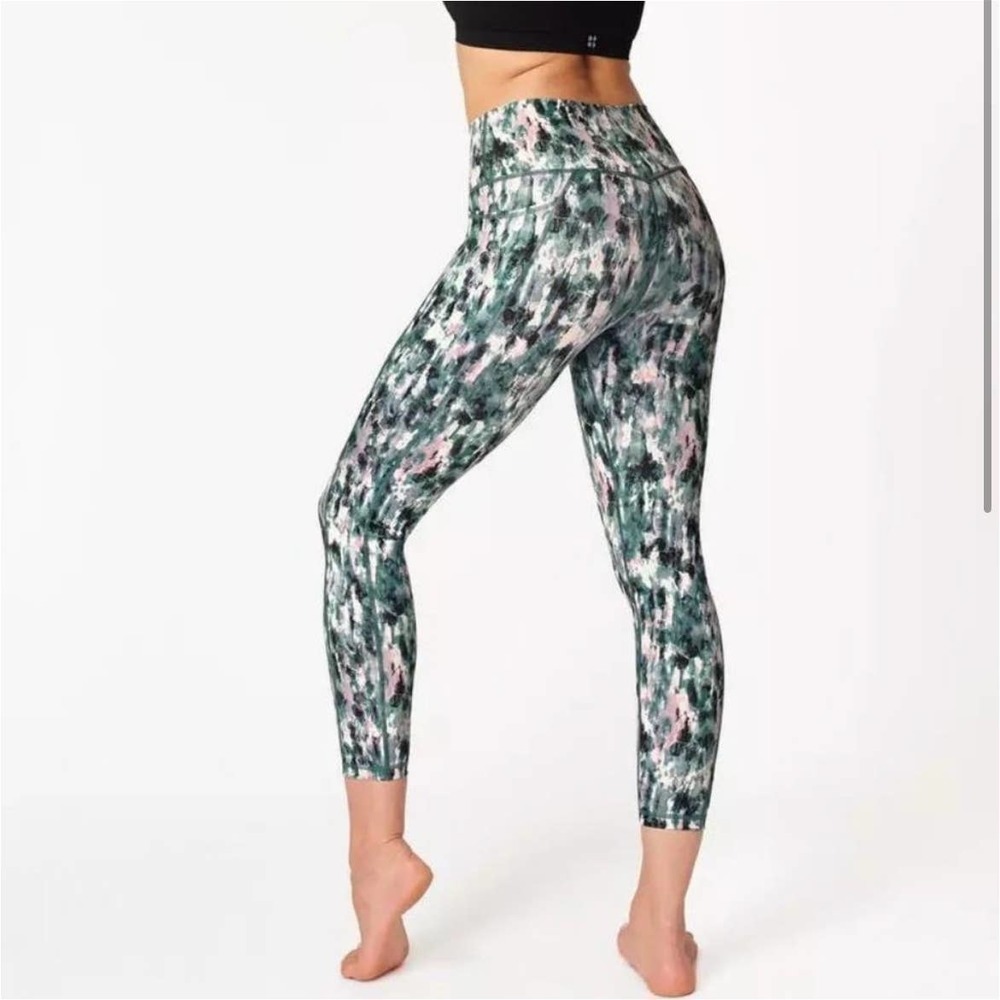Sweaty Betty Super Sculpt 7/8 Length Blue Xray Floral Print Leggings